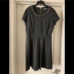 Beaded neckline A line Dress